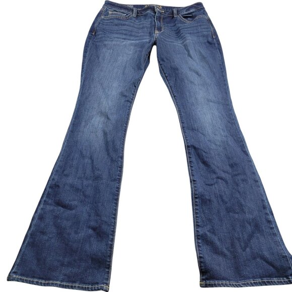 Arizona Jeans Women's 15 Bootcut Mid Rise Stretch Denim Dark Wash - Picture 1 of 7